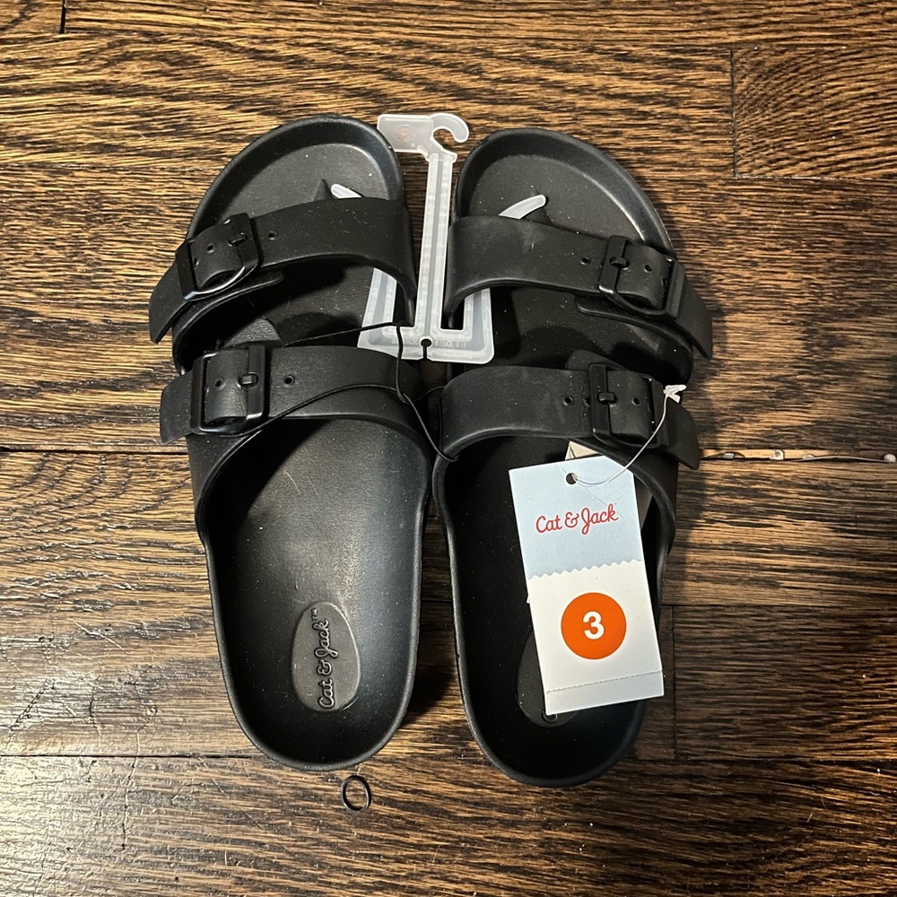Cat & Jack Black Slip-On Sandals